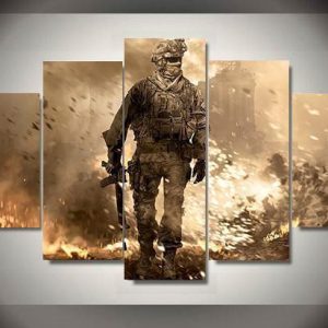 Soldiers 4 - Army 5 Panel Canvas Art Wall Decor