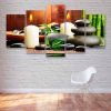 Spa Stones And Candles - Abstract 5 Panel Canvas Art Wall Decor