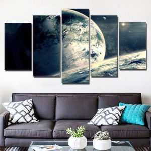 Space And Planet - Space 5 Panel Canvas Art Wall Decor