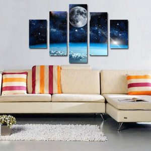 Space And Universe - Space 5 Panel Canvas Art Wall Decor