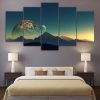 Space Planets Starry Sky 01 - Space 5 Panel Canvas Art Wall Decor