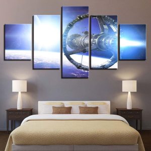 Space Universe - Space 5 Panel Canvas Art Wall Decor