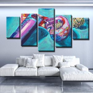 Spark Up - Abstract 5 Panel Canvas Art Wall Decor