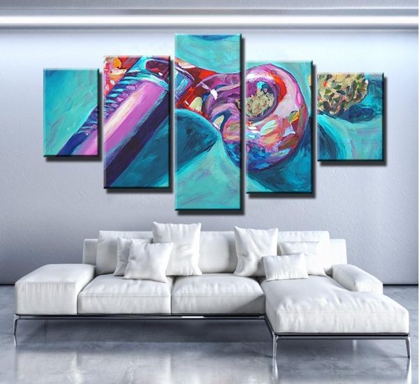 Spark Up - Abstract 5 Panel Canvas Art Wall Decor