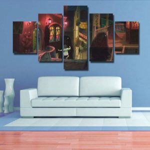 Spirited Away 4 - Anime 5 Panel Canvas Art Wall Decor