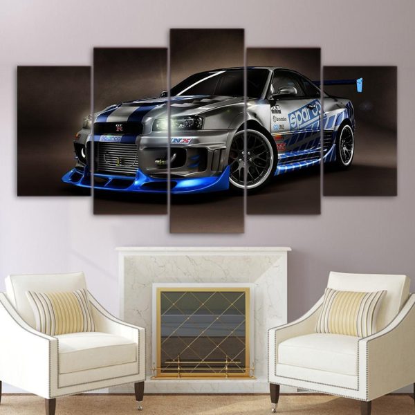 Sport Cool Car - Automative 5 Panel Canvas Art Wall Decor