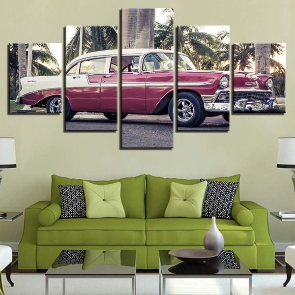 Sports Car 4 - Automative 5 Panel Canvas Art Wall Decor