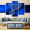 St. Louis Blues Logo Sport - 5 Panel Canvas Art Wall Decor