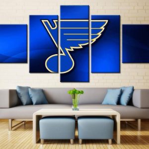 St. Louis Blues Logo Sport - 5 Panel Canvas Art Wall Decor