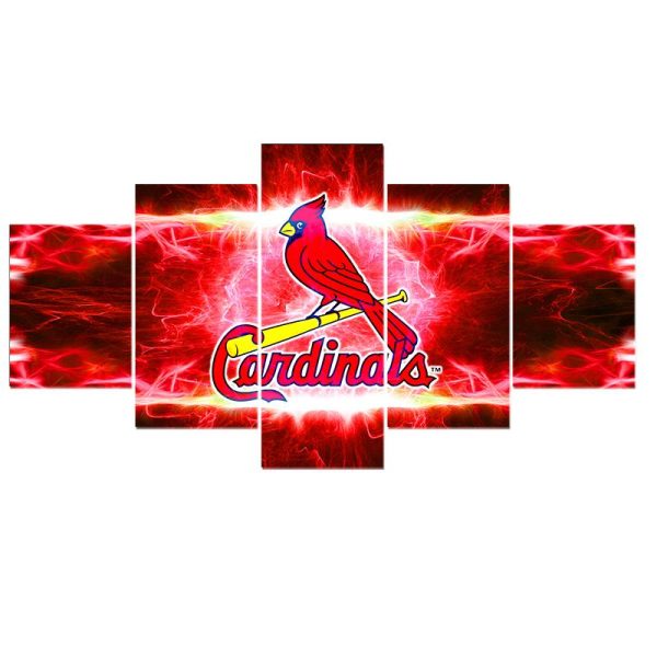 St. Louis Cardinals Inspired - Sport 5 Panel Canvas Art Wall Decor