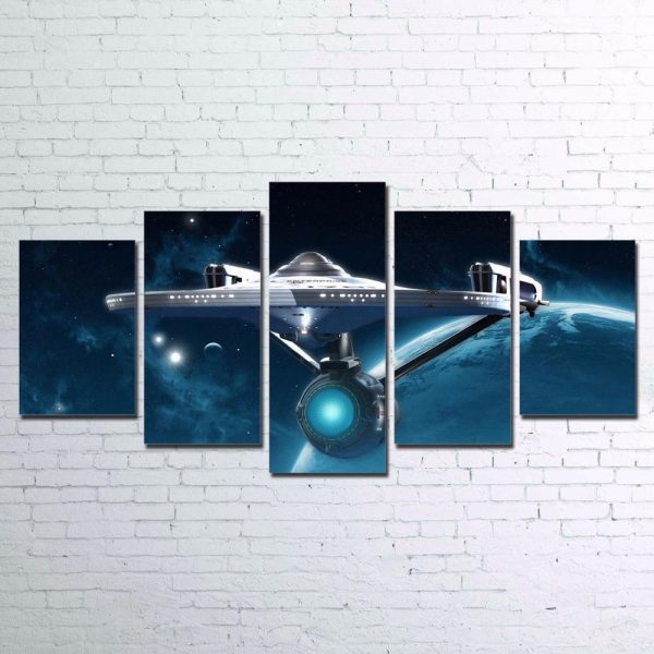 Star Trek Enterprise Movie - 5 Panel Canvas Art Wall Decor