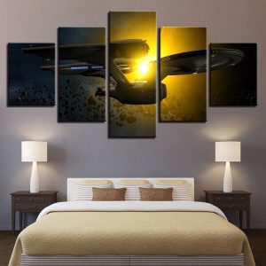 Star Trek Enterprise Sunlight Movie - 5 Panel Canvas Art Wall Decor