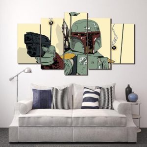 Star Wars Boba Fett Movie - 5 Panel Canvas Art Wall Decor