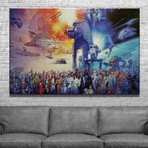 Star Wars Characters Poster 1 Movie 1 Piece - 1 Panel Canvas Art Wall Decor