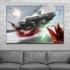 Star Wars Millennium Falcon In The Battle Movie 1 Piece - 1 Panel Canvas Art Wall Decor