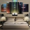 Star Wars Yoda Darth Vader Death Star Millennium Movie - 5 Panel Canvas Art Wall Decor