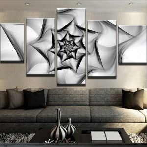 Star - Abstract 5 Panel Canvas Art Wall Decor