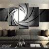 Staring Down The Barrel - Abstract 5 Panel Canvas Art Wall Decor