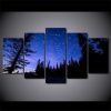 Stars Night Sky Print Night - Nature 5 Panel Canvas Art Wall Decor