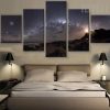 Stars Of The Milky Way Galaxy Space Universe - 5 Panel Canvas Art Wall Decor