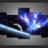 Stars Universe Space - Space 5 Panel Canvas Art Wall Decor