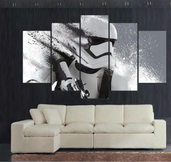 Starwars Stormtrooper Movie - 5 Panel Canvas Art Wall Decor