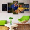 Steph Curry NBA Basketball - 5 Panel Canvas Art Wall Decor