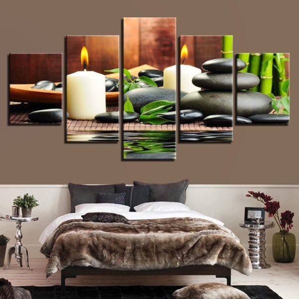 Stone - Nature 5 Panel Canvas Art Wall Decor