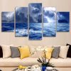 Storm Lightning - Nature 5 Panel Canvas Art Wall Decor