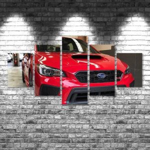 Subaru Impreza Wrx 1 - Automative 5 Panel Canvas Art Wall Decor