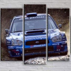 Subaru Impreza Wrx Rally Car - Automative 5 Panel Canvas Art Wall Decor