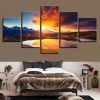 Sunrise 11 - Nature 5 Panel Canvas Art Wall Decor