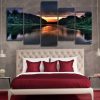 Sunrise Scenery - Nature 5 Panel Canvas Art Wall Decor