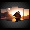 Sunset Sailing Ship In The Sea - Nature 5 Panel Canvas Art Wall Decor