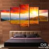 Sunshine Behind All Landscape - Nature 5 Panel Canvas Art Wall Decor