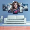 Super Girl - Gaming 5 Panel Canvas Art Wall Decor