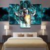 Super Goku And Vegeta Dragon Balls Anime - 5 Panel Canvas Art Wall Decor