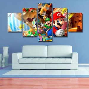 Super Mario 01 - Gaming 5 Panel Canvas Art Wall Decor