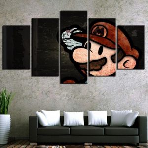 Super Mario Poster Game - 5 Panel Canvas Art Wall Decor