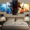 Super Saiyan From Dragon Balls Z - Cartoon 5 Panel Canvas Art Wall Decor