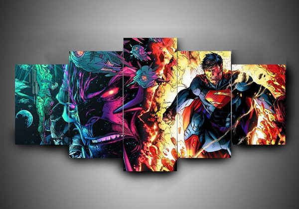 Superman 2 - Dc 5 Panel Canvas Art Wall Decor