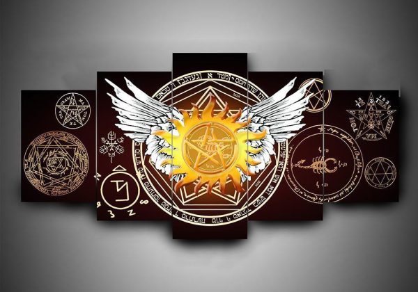 Supernatural 1 - Movie 5 Panel Canvas Art Wall Decor-CV