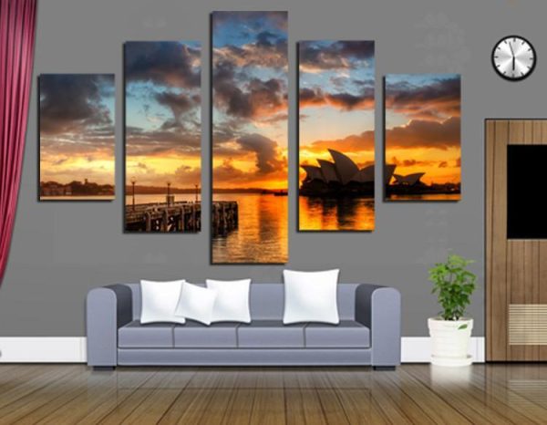 Sydney Opera House - Nature 5 Panel Canvas Art Wall Decor