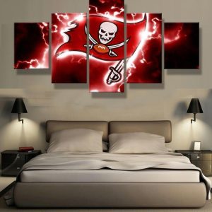 Tampa Bay Buccaneers Football - 5 Panel Canvas Art Wall Decor