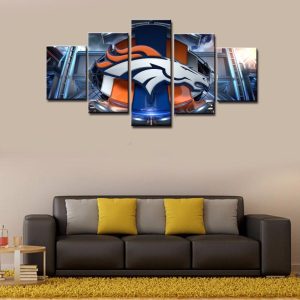 Team Of Denver Broncos - Sport 5 Panel Canvas Art Wall Decor