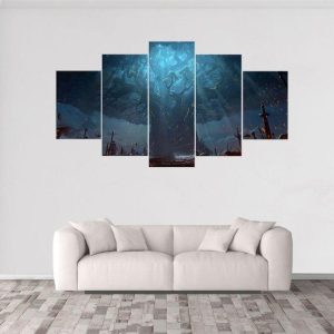 Teldrassil World Of Warcraft - Gaming 5 Panel Canvas Art Wall Decor