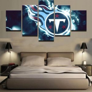 Tennessee Titans Logo Sport - 5 Panel Canvas Art Wall Decor