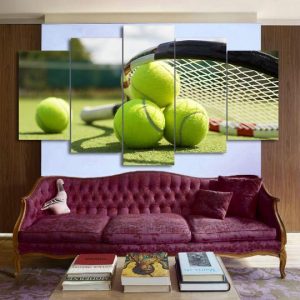 Tennis Racket - Nature 5 Panel Canvas Art Wall Decor