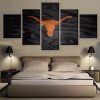 Texas Longhorns Logo Football - 5 Panel Canvas Art Wall Decor