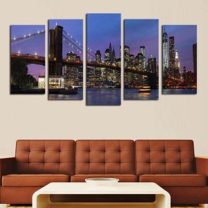 The Beauty Of City Scenery - Nature 5 Panel Canvas Art Wall Decor